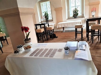 Welcome desk at the 2nd Visitors Workshop of GRK 2423 FRASCAL (Image: A. Dakkouri-Baldauf)